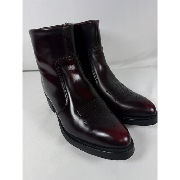 Durango Leather Western Ankle Boots Men’s Size 9 EE Brown Zip main image 9